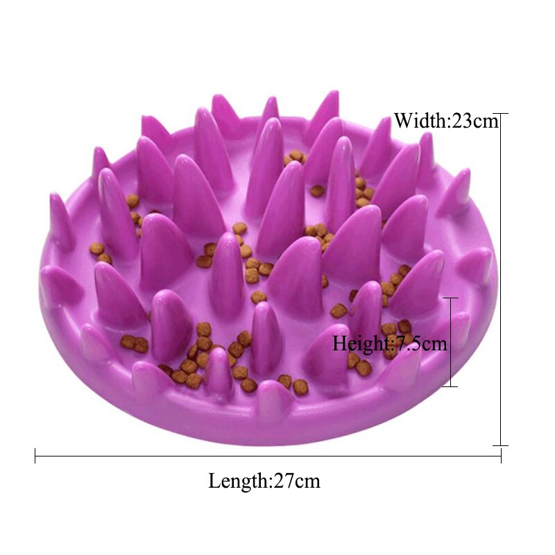 Pets Dog Cats Feeders Bowls Catch Interactive Hard Silicone Cat Kitten Slow Food Feed Non Slip Anti Gulping Feeder Bowl