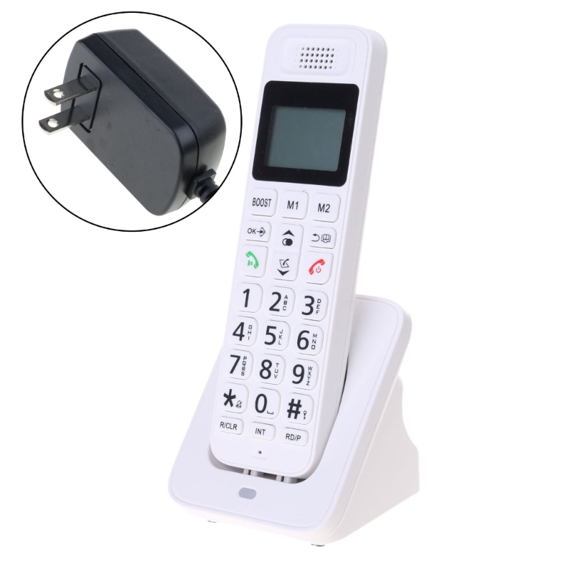 D1018 Handheld-Schnurlostelefon-Heimtelefon mit klarer Klangqualität und geringer Strahlung für Familien: Rot