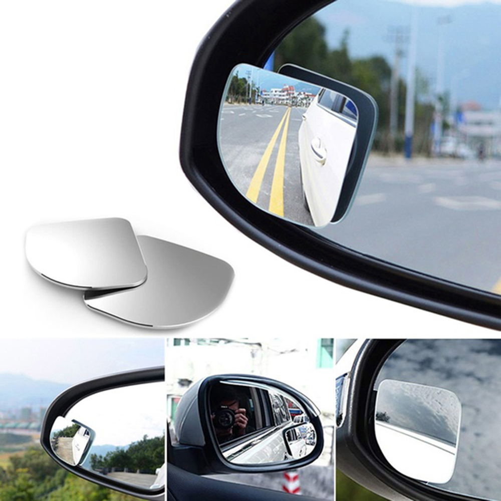2 stks/set Fan Vorm 360 Graden Verstelbare HD Glas Bolle Auto Motorfiets Dodehoekspiegel Blindspot Achteruitkijkspiegel Parking Spiegel
