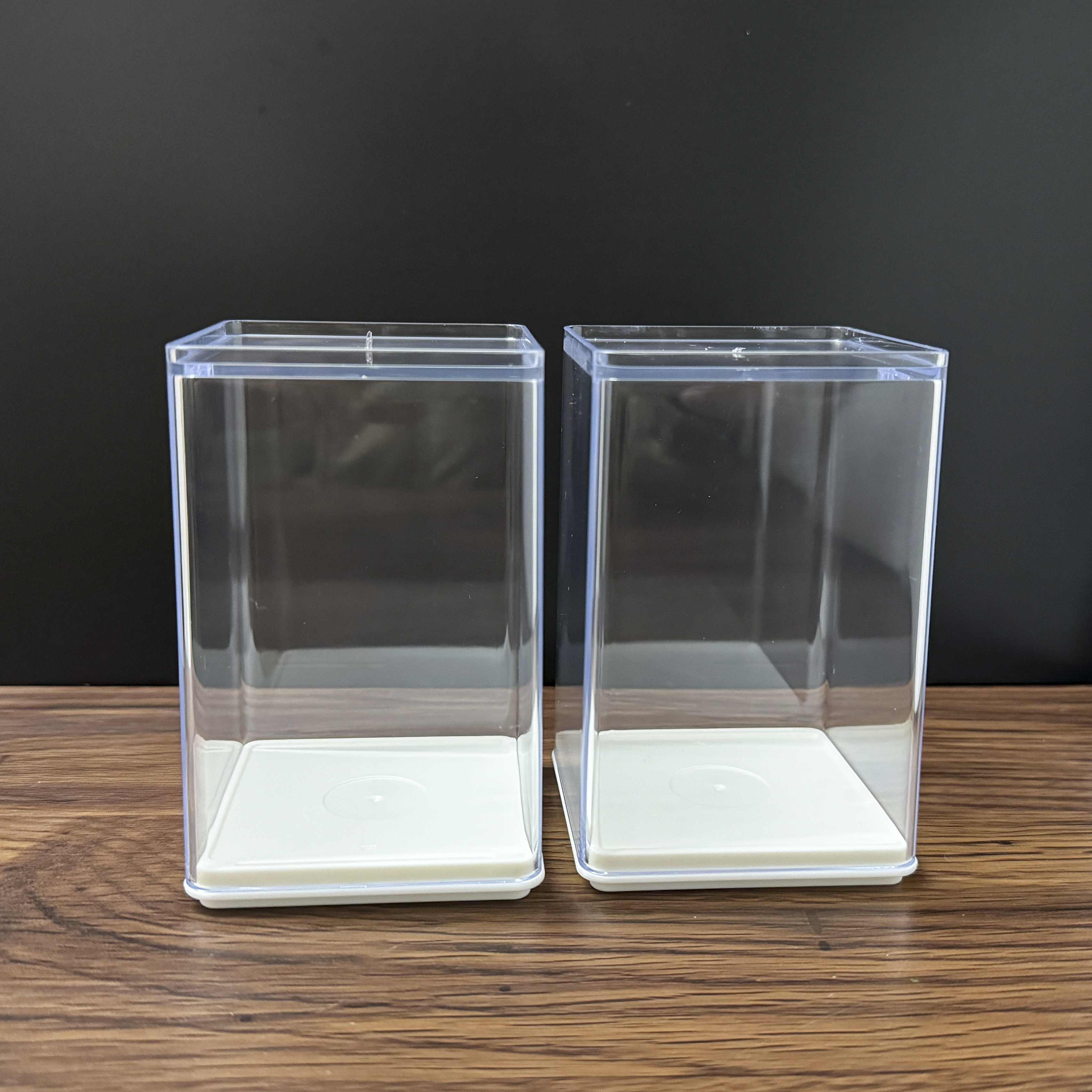 Display Boxen Acryl Figur Vitrine Blind Box Für Action-figuren Pop Mart, Vollständig Zusammengebaute Staubdichte Lagerung Organizer Box: Black