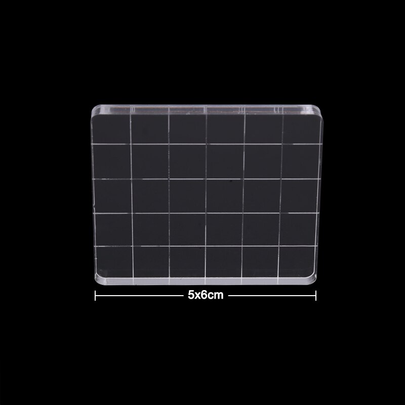 9 Sizes Transparent Acrylic Clear Stamp Block Pad For Stamping DIY Scrapbooking Card Making Handmade Tool: D