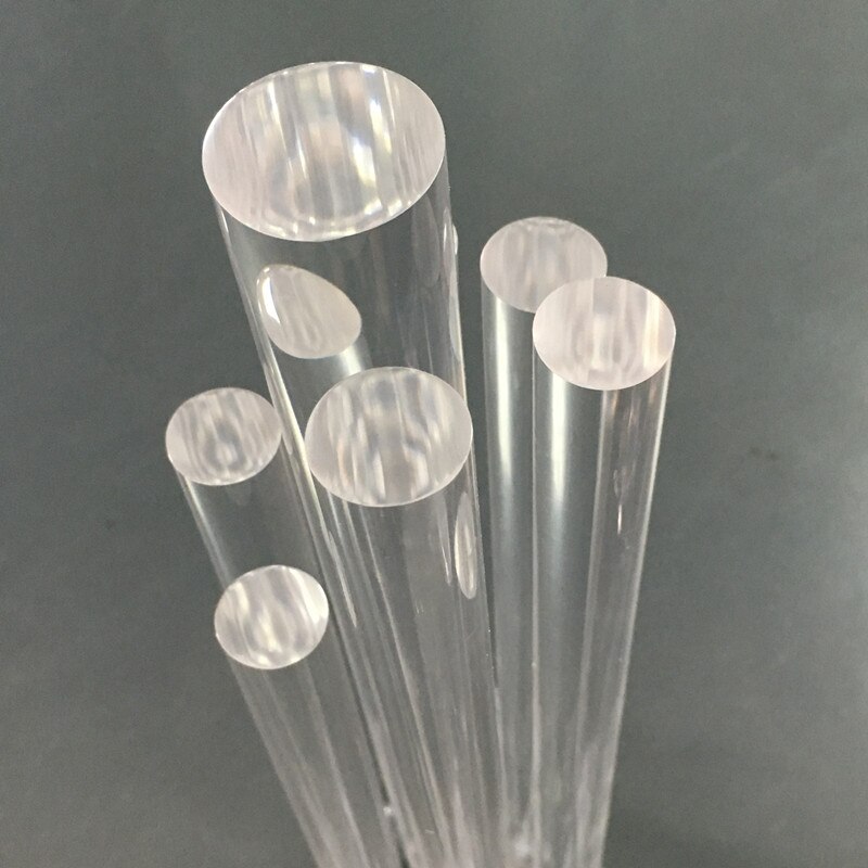 Varillas acrílicas transparentes, palitos de plástico PMMA, para decoración del hogar, Hotel, pastel, piruleta, barra de caramelo, diámetro 3/4/5/6/7/8/10/12mm