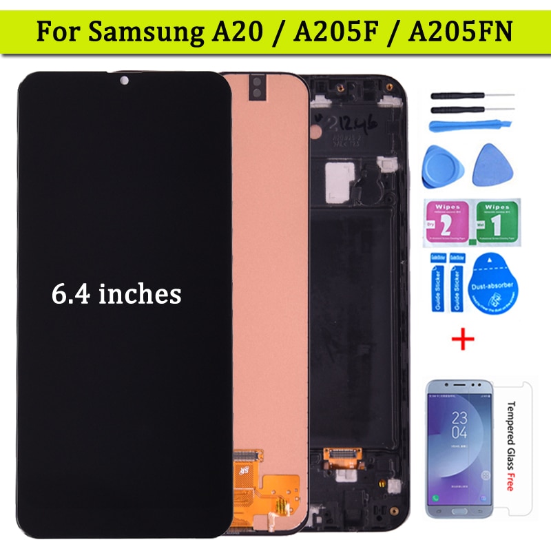 6.4&#39;&#39; For Samsung Galaxy A20 LCD Display With Touch Screen Digitizer Assembly For Samsung A205 SM-A205F A205FN