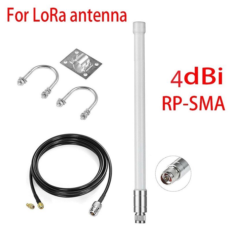 Für LoRa Antenne 868Mhz Helium Hotspot Bergmann 4DBi Antenne &Ampere; 10FT KSR200 Koaxial Verlängerung Kabel für RAK Nebra Rotluchs