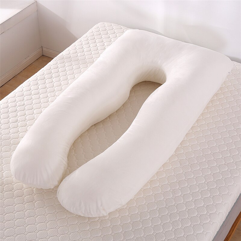 Almohada para mujeres embarazadas, almohada de cuerpo para embarazo, almohadas de algodón con forma de U, almohadas para dormir en el lado del embarazo, 140*75 CMYYF015: YYF015G-140X75CM