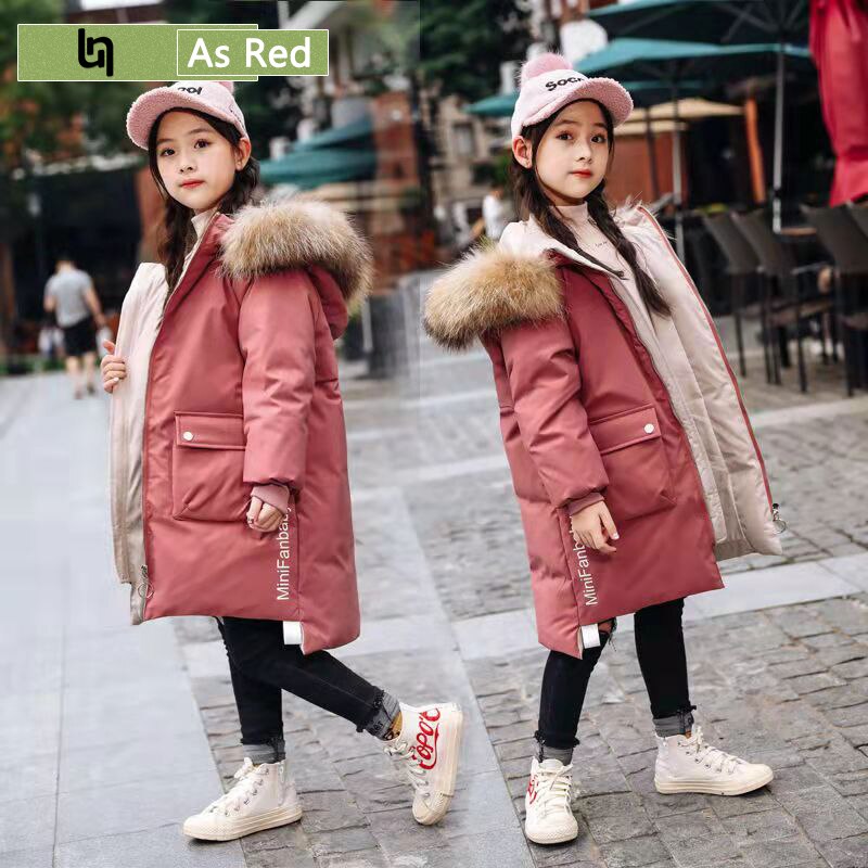 Manteau pour adolescentes, parka d'extérieur d'hiver, tenue pour adolescentes, veste à capuche en fourrure pour enfants filles de 5 6 8 10 12 ans: As see / Size 120