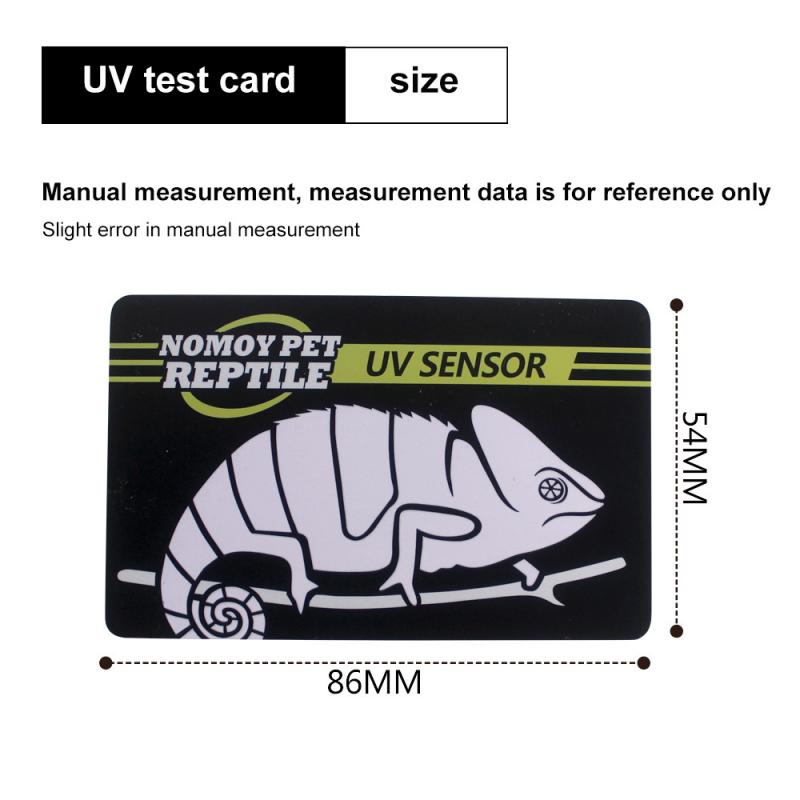 2Stck UVB Prüfung Karten Reptilien UV Prüfung Karte Leben Effektive Prüfungen Messung analysieren Werkzeuge UV Licht Meter 10 Sekunden erkennung