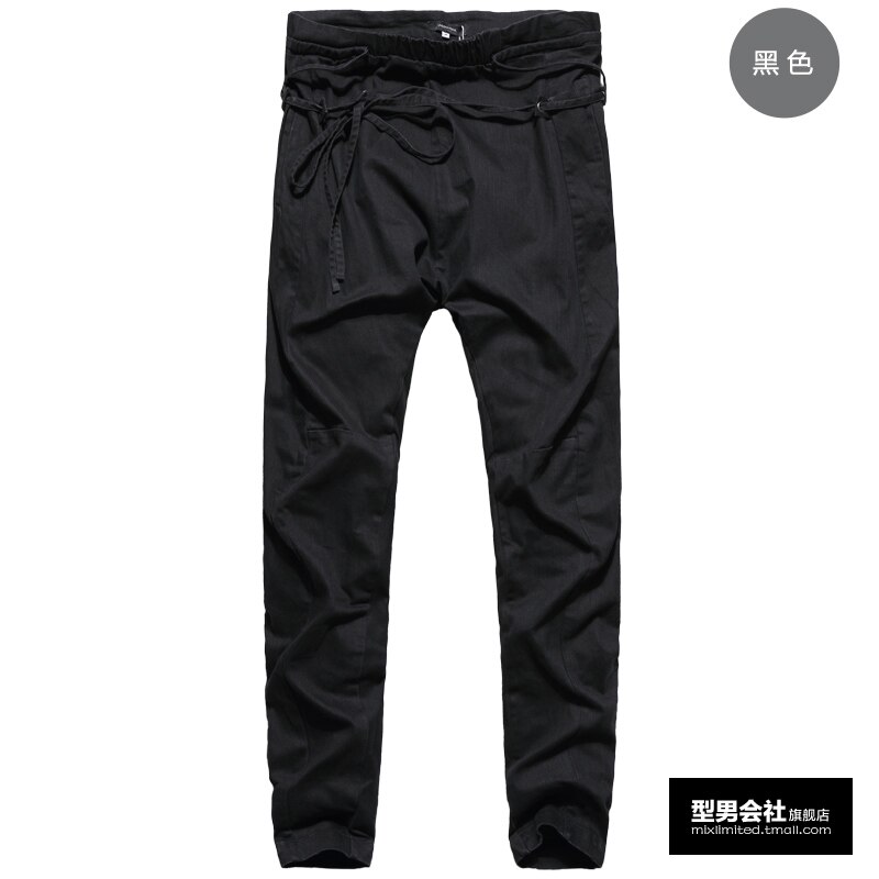 Mannen Harembroek laag Kruis Broek Toevallige Verzakking broek hiphop mannen Broek Mannen Joggers broek opknoping kruis: XXL / Black