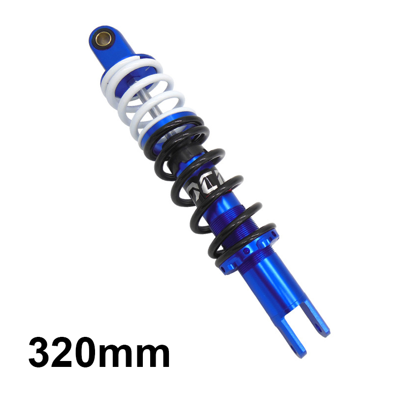 Amortiguador de aceite hidráulico de 280mm y 320mm, suspensión trasera de motocicleta, puntales de horquilla de rebote, amortiguadores de amortiguación, resorte doble: Caqui