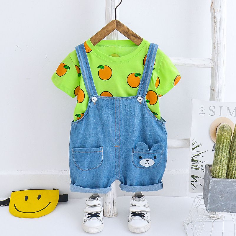 Zomer Kinderen Mode Kleding Baby Jongens Meisjes Cartoon T-shirt Shorts 2 Stks/sets Kids Baby Kleding Peuter Casual Sportswear