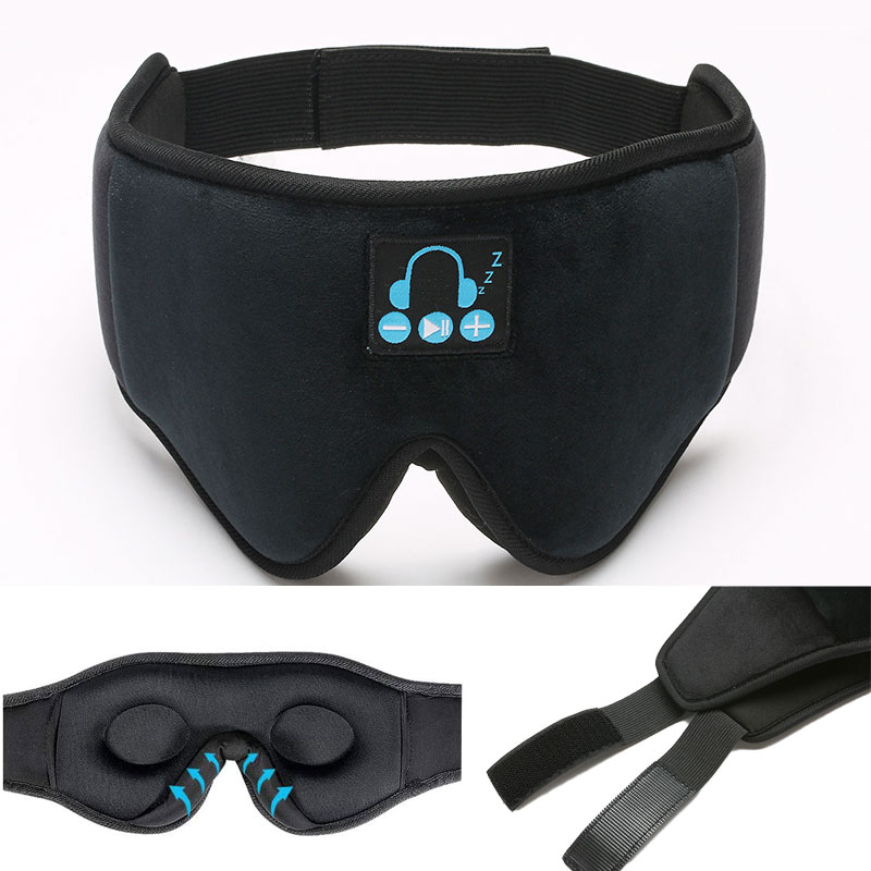Slaap Hoofdtelefoon 3D Slaap Masker Bluetooth 5.0 Draadloze Muziek Oogmasker Met Ultra-Dunne Hd Stereo Speakers Voor Slapen air Reizen