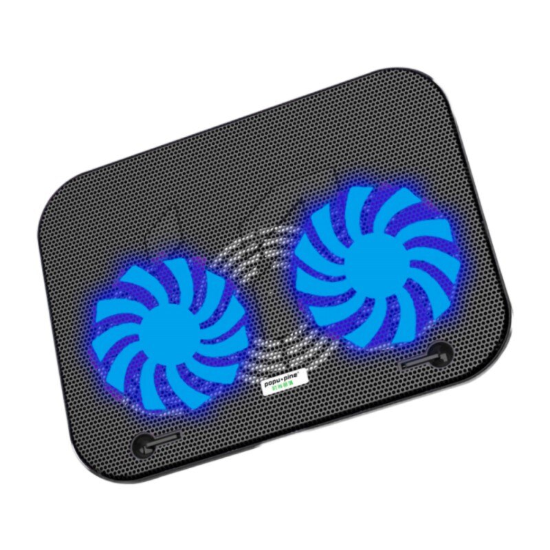 Usb Powered Laptop Cooling Pad 2 Ventilator Laag Geluidsniveau Usb Powered Computer Notbook Cooler Stand: Black