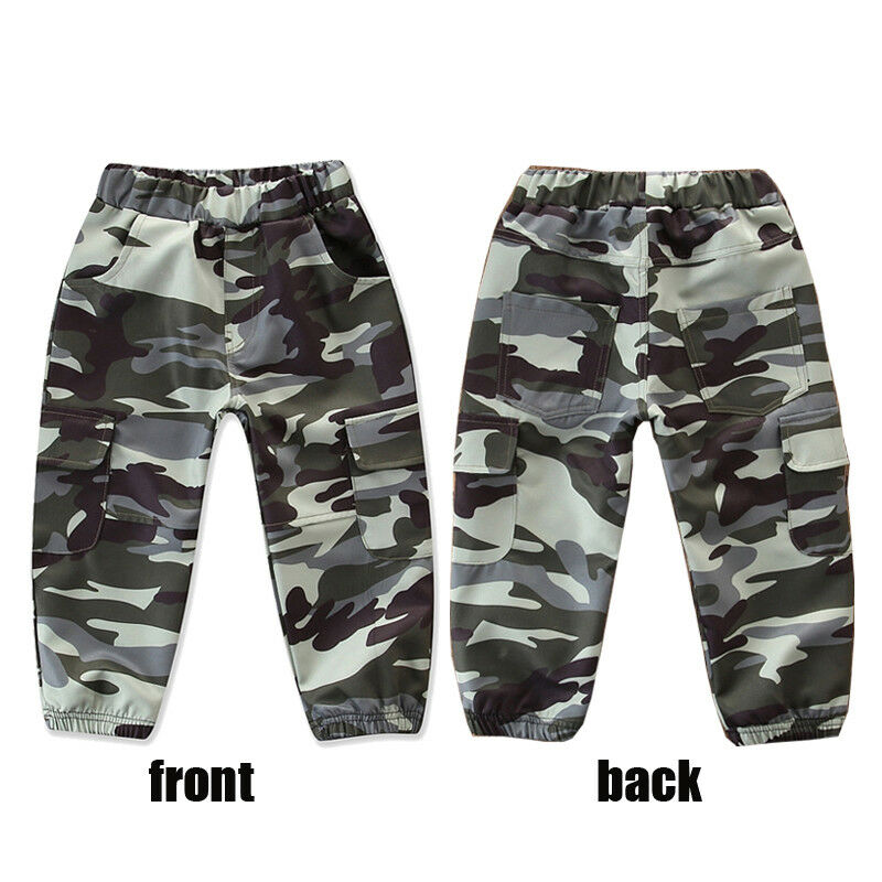 Goocheer 2-7y peuterjongen meisjes elastische broek kinderen casual camouflage rechte lange broek broek coole jongens onderkant