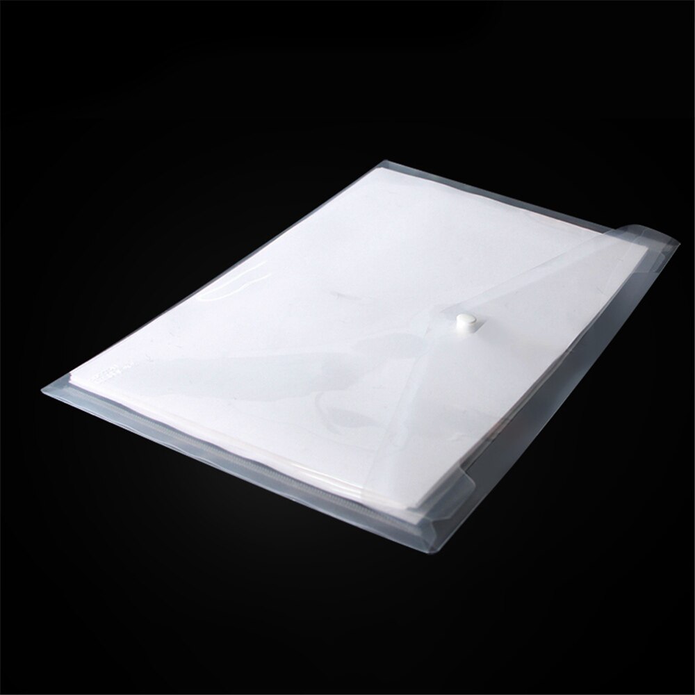 Envelope Folder With Snap Button Document Holder A4 Size For Office Transparent Waterproof