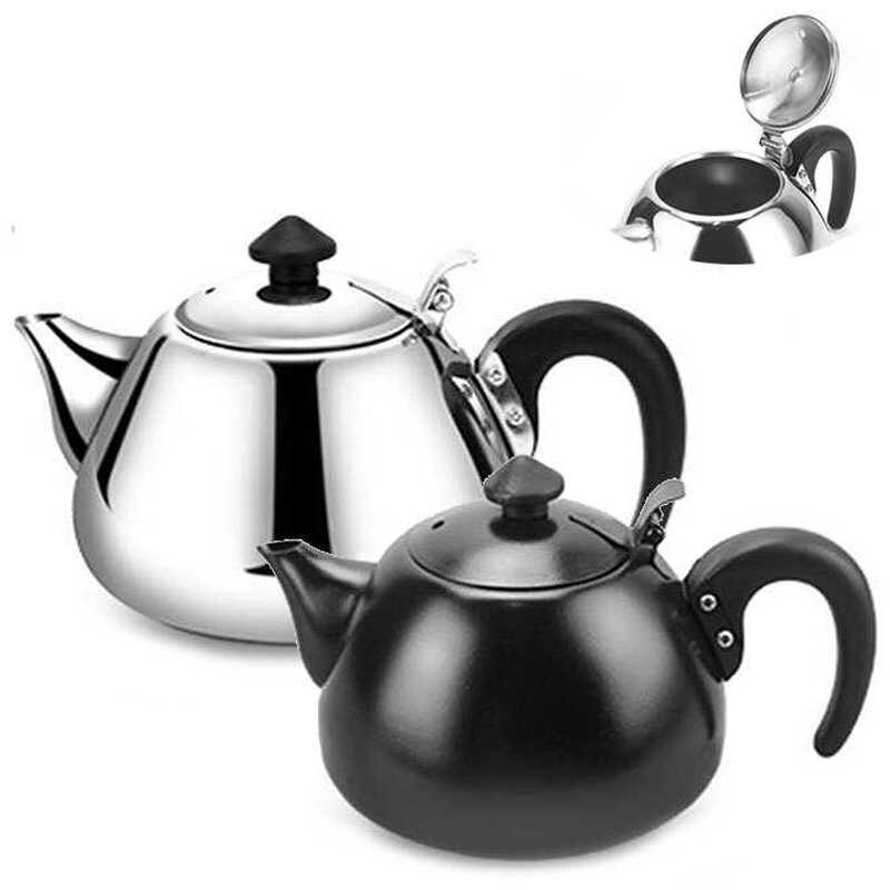 Induction Cooker Special Stainless Steel Covered Kettle Flat Bottom Pot Kungfu Teapot Tea Bubble Tea Kettle 1.0L Electric Kettle