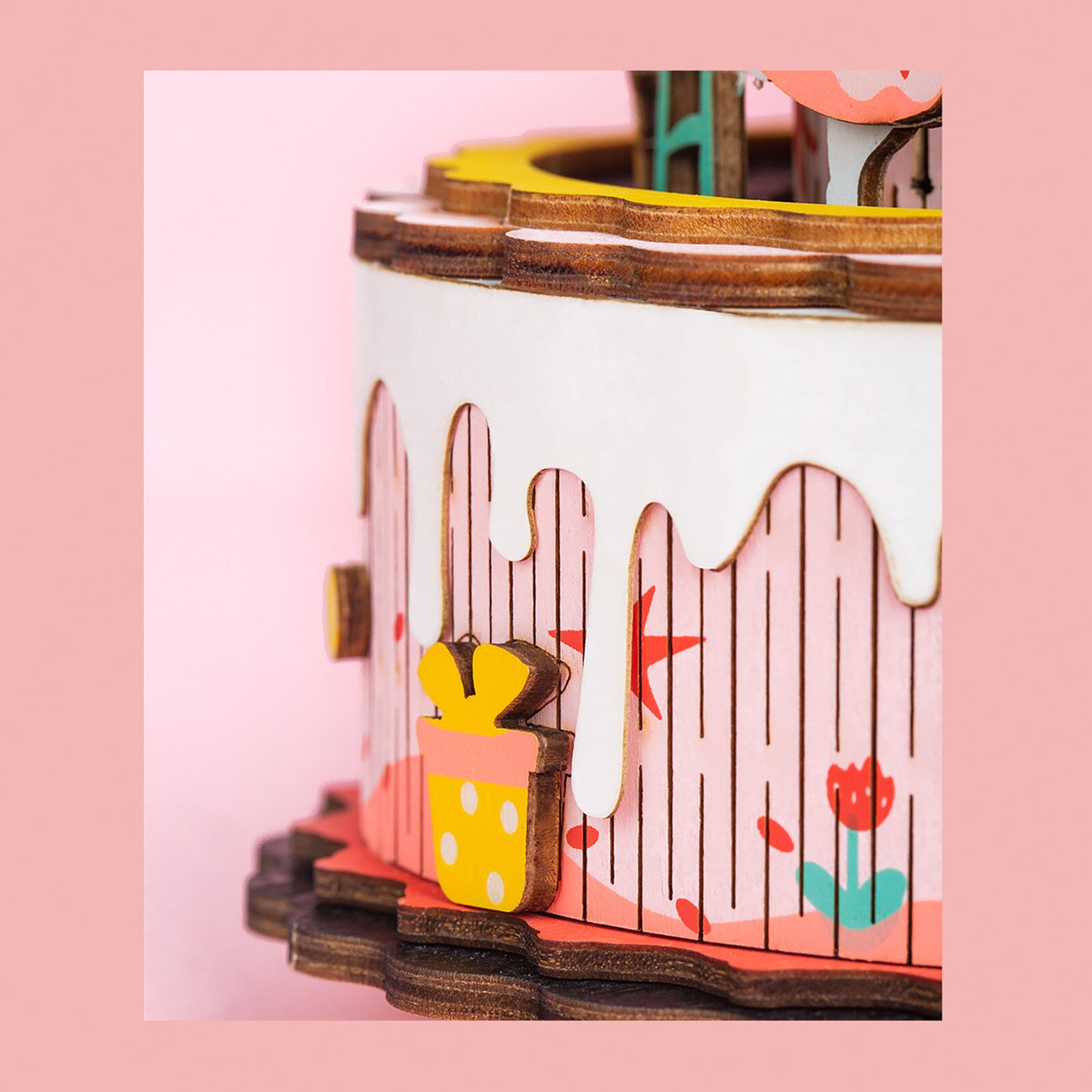 Wood Diy Assembled Music Box Handmade Stereo Combination Retro Music Box Kit Toy Birthdaty For Girl Carousel Box Home Decor