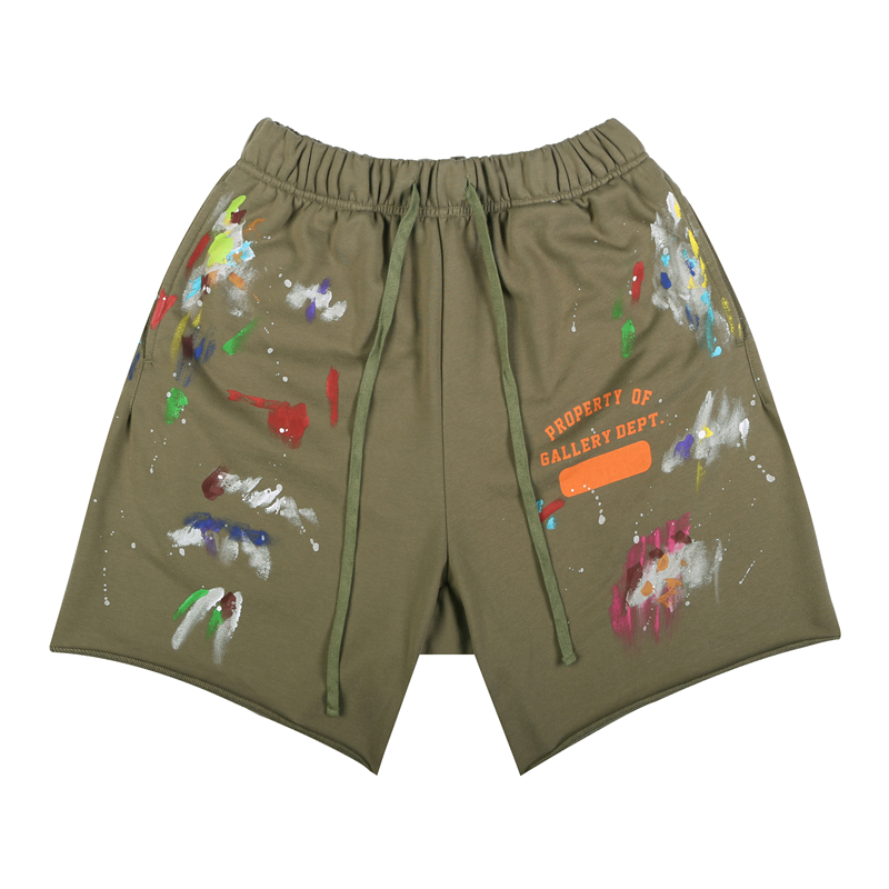 2022 Gallery Dept High Street Shorts Inkt Schilderij Hip-Hop Splash Inkt Curling Broek Mannen Vijf-punt Joggingbroek: 2 / Xl