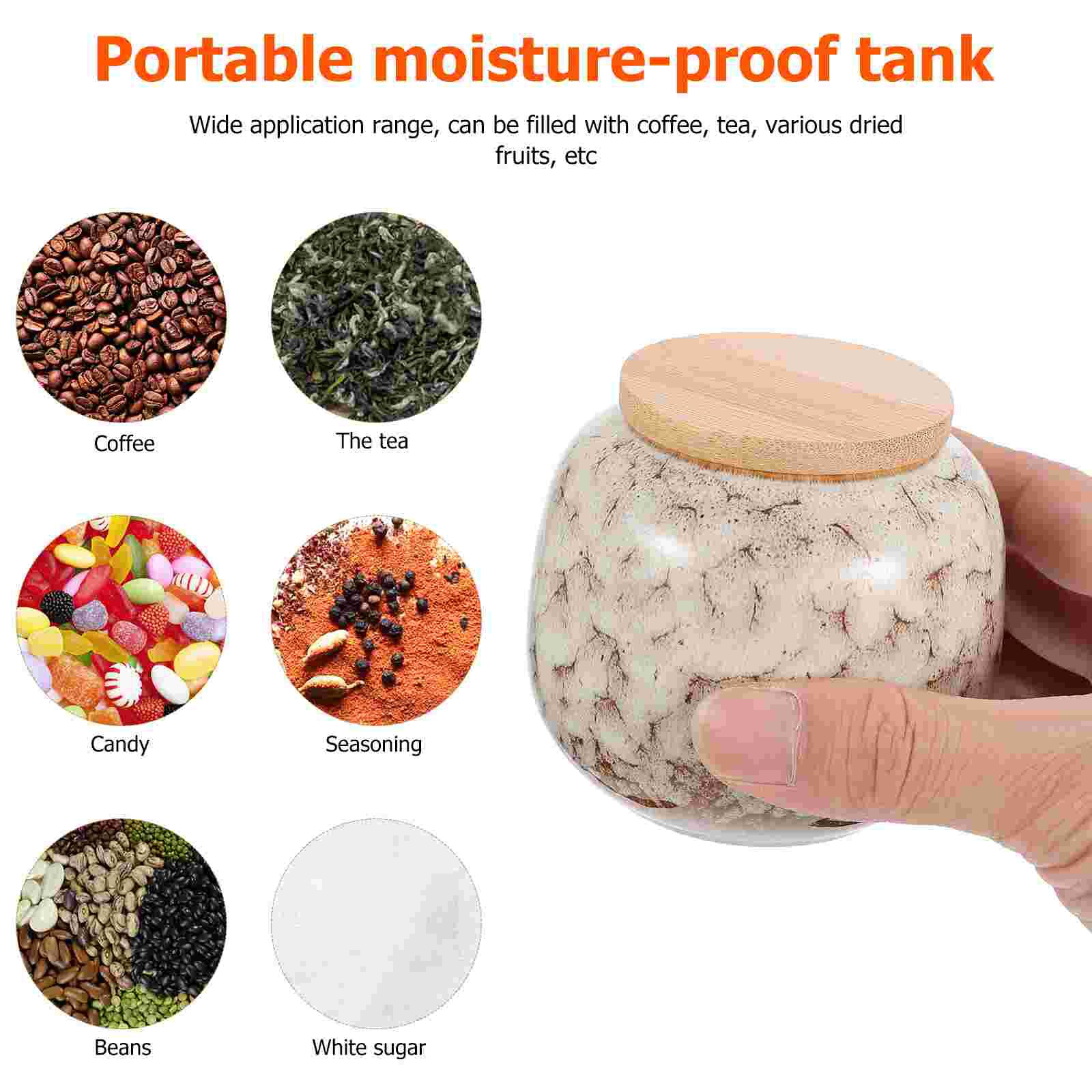 Ceramic Tea Jar Storage Tank Tea Sealed Jar Tea Leaves Organizer for Home Use