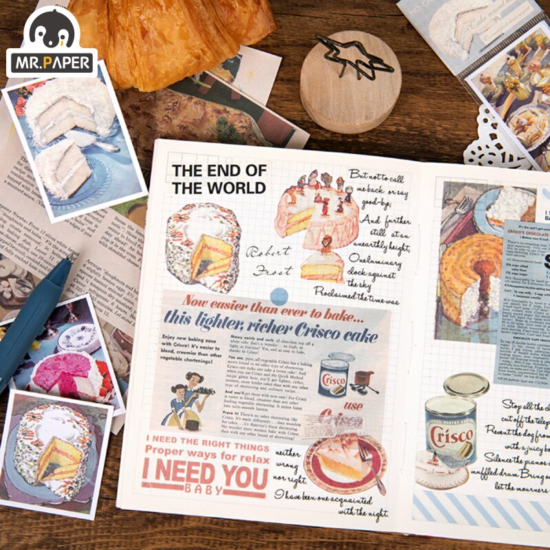 Mr.paper cake party dessert washi stil bullet journaling skrivetape deco malertape let at rive af kontorartikler