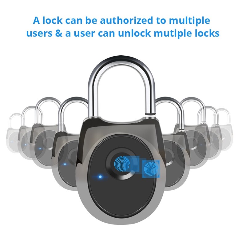 Usb Smart Oplaadbare Keyless Vingerafdruk Deurslot Waterdicht Anti-Diefstal Draagbare Fechadura Digitale Lock Voor Deur Bagage