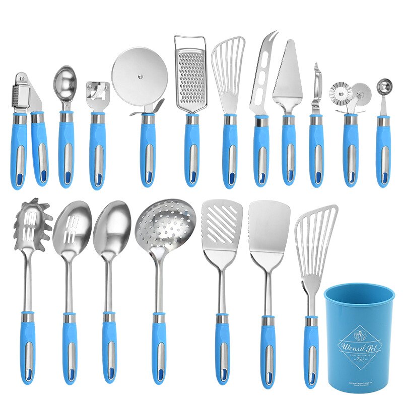 11PCS Stainless Steel Cooking Utensils Kitchen Utensil Set Cooking Spoon and Spatula Baking Utensils Kitchen Gadgets Combination