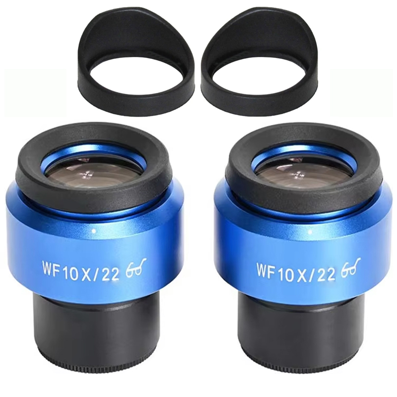 2Stck WF10X/22 Mikroskop Weitwinkel Okular Okular Eyepoint Objektiv Einstellbare Breite Feld 30mm Weitfeld Mikroskop Okular: Silber