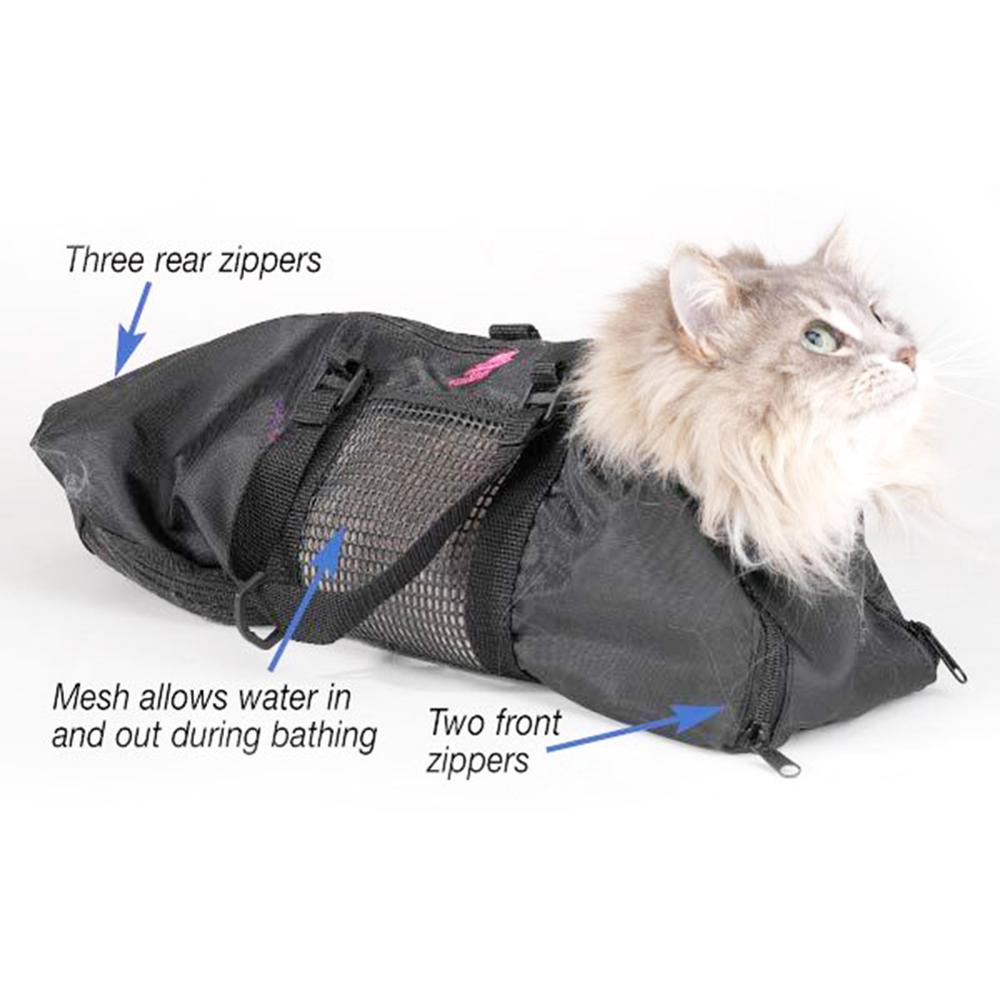 Verstelbare Mesh Kat Grooming Bad Tas Katten Wassen Zakken Carrier Voor Huisdieren Anti-Bite Anti-Kras Bag