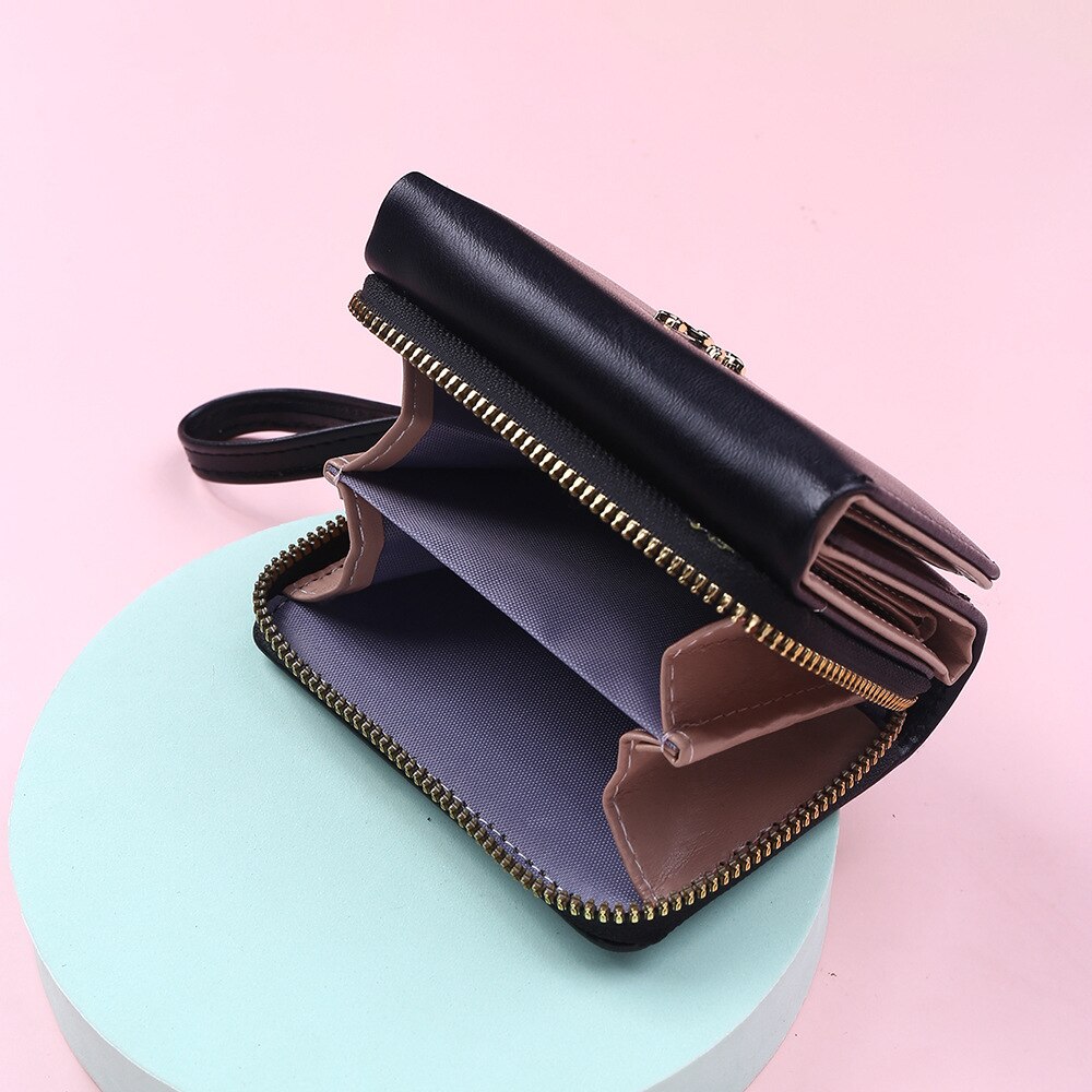 2022 Mode Vrouwen Portemonnee Korte Vrouwen Portemonnee Portefeuilles Voor Vrouw Kaarthouder Kleine Dames Portemonnee Vrouwelijke Hasp mini Clutch