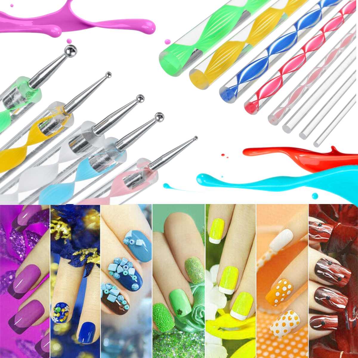 40Pcs Diy Puntjes Staven S Pennen Mandala Schilderen Puntjes Gereedschap Hout Rotsen Art Craft Tekening Nail Art Craft Decoratie handwerk