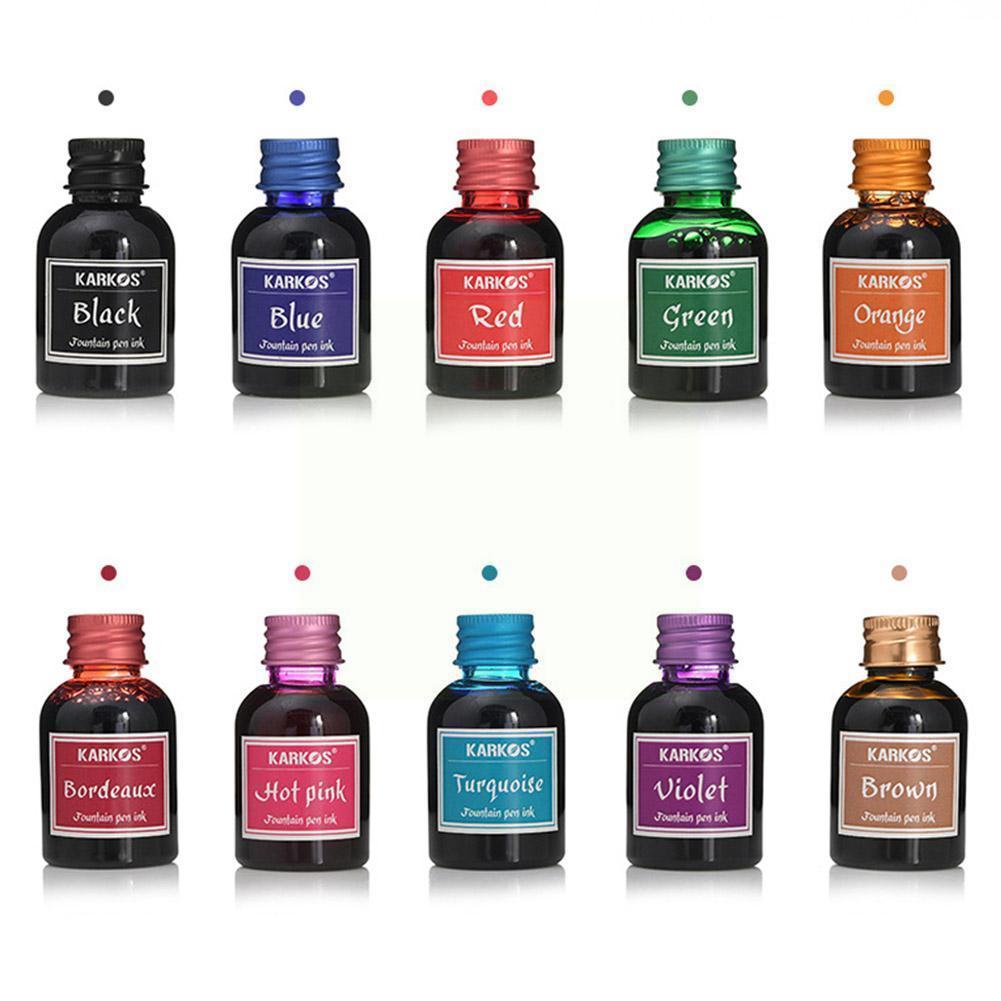 Pure Colorful 30ml Fountain Pen Ink Refilling Inks School Stationery D5q3