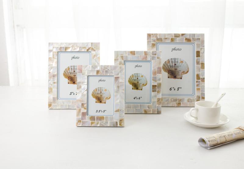 Modieuze Handgemaakte Oceaan Decor Seashell Picture Photo Frames YSPF-016