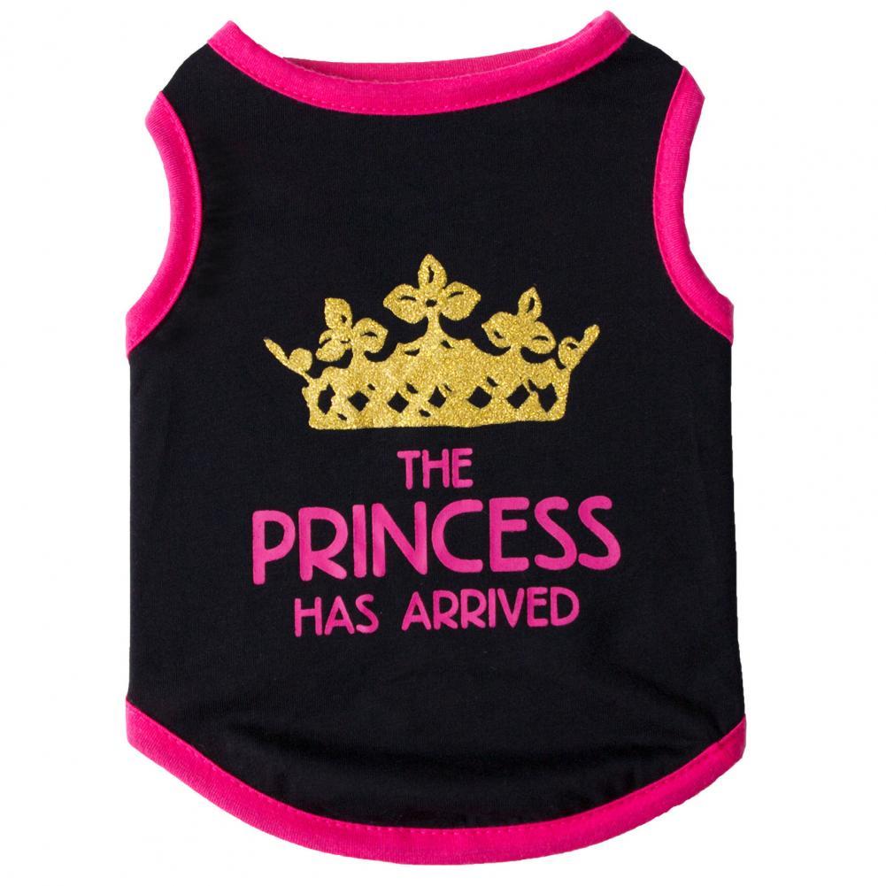 Vêtements pour chiot, col rond, lettre imprimée, tenue à la , gilet pour chien sans manches, Costume pour chat: Black / L