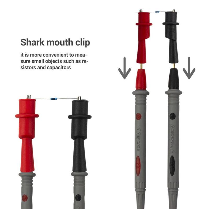 1000V 20A profesional digitale multimeter tester transistor tester elektrische meter Multimeters met probes draden tang ampèremeter