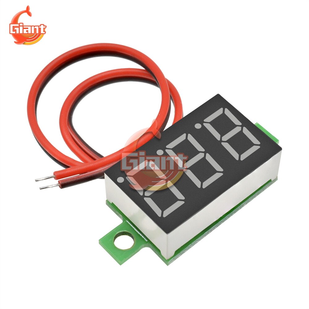 Mini Digital Voltmeter 0.36 inch Voltage Tester Meter 0.36&#39;&#39; DC 4-30V 3 Digit LED Display Adjustment Voltmeter Red Blue Panel