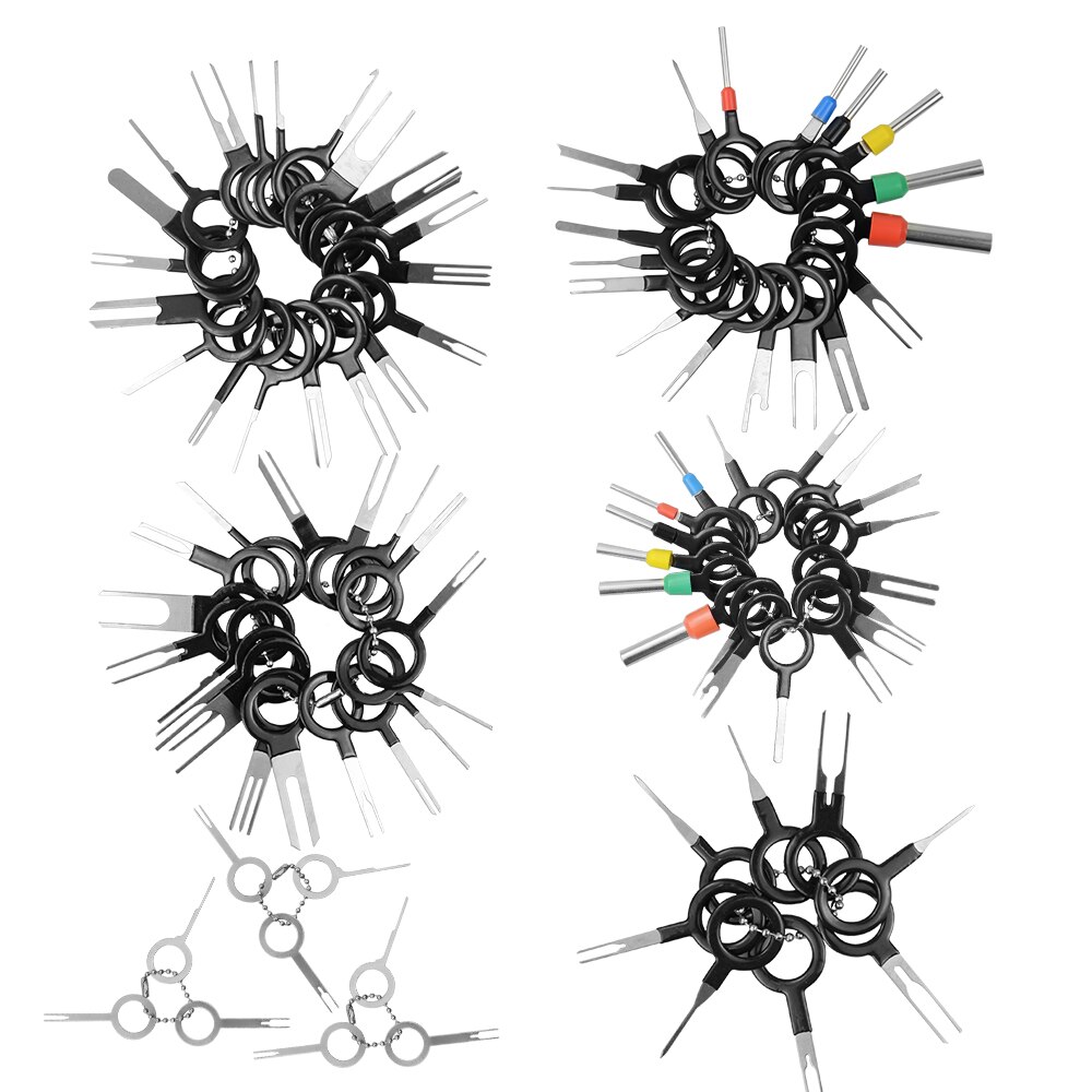 91Pcs Car Terminal Removal Kit Wiring Crimp Connector Pin Extractor Puller Terminal Repair Tools Kit