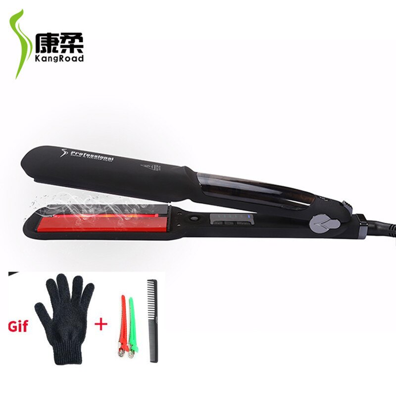 Steam Hair Straightener Ceramic Vapor Infrared Heating Flat Iron Steampod Salon 2 Inch Big Size Straighter Iron