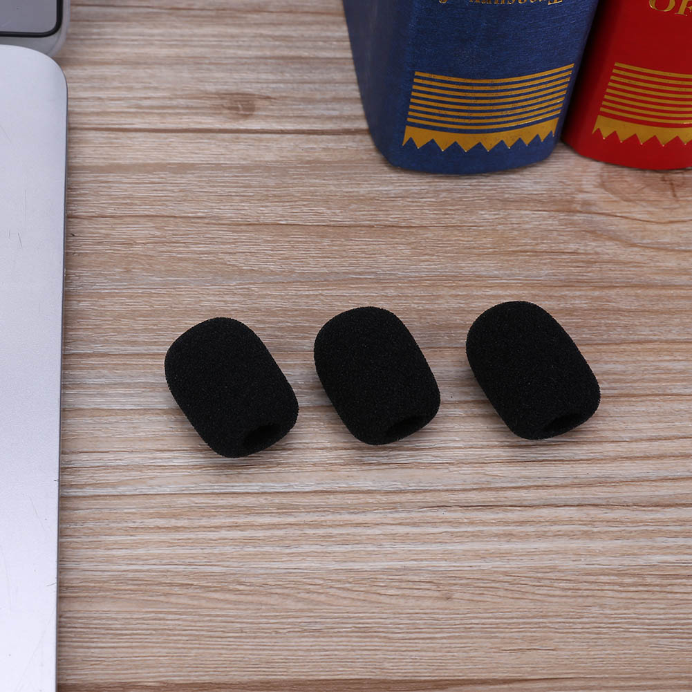 /50Stck Mini-Mikrofon Windschutz scheibe Ersatz Schwamm abdeckung Headset Mikrofon Schaum abdeckung Schutzkappe für Headset Kragen Mikrofon