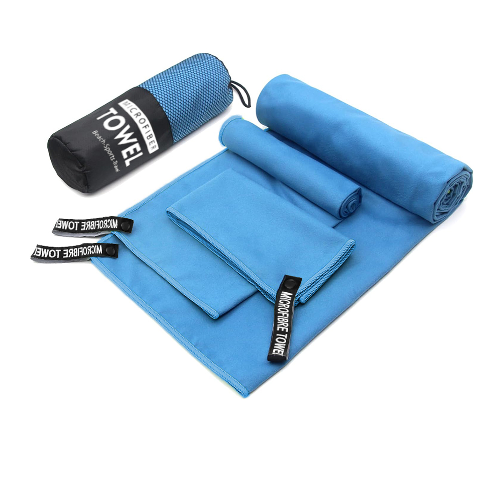 Schnelltrocknendes campinghandtuch, mikrofaser-reisehandtuch, 3 größen,  beim 1er- Pack, einstellen für Camping, Strand, fitnessstudio, Sport, Yoga und schwimmbad
