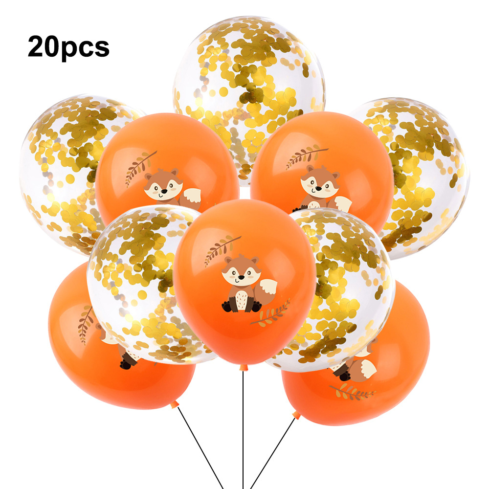 Fox Birthday Decorations Fox Plates Cupake Toppers Plastic Straws Supplies Fox Baby Shower Decoration Kids: light yellow