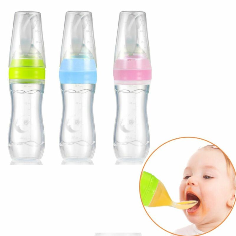 Zuigeling Tepel Fopspeen Babyvoeding Tool Melk Fles Met Lepel Siliconengel Voedsel Rijstgraangewas Fles Voor Beste Cadeau