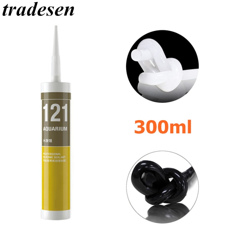 Sellador de silicona semisólida para acuario, sellador de silicona para tanque de peces de 300ML, adhesivo de vidrio 121, 1 botella