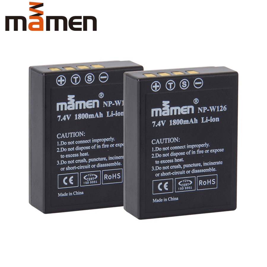 Mamen 2pcs NP-W126S NPW126 NP-W126 Digitale Batterij voor fuji fuji film X Pro2 Pro1 E1 E2 E2S 100F M1 a1 A2 T1 T2 T10 T20 Batterijen