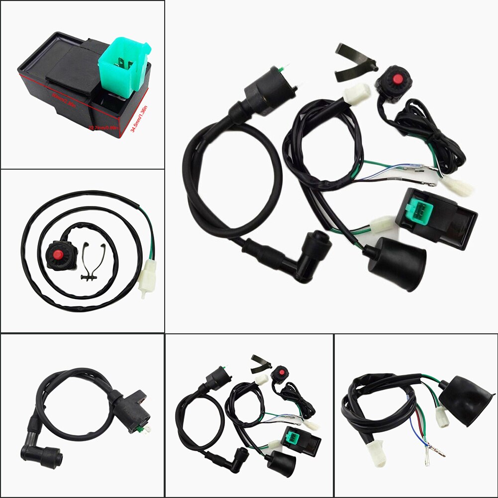 Quad Wiring Harness, CDI Quad Wiring Harness Kit Replacement for 50cc 70cc 90cc 110cc 125cc ATV Quad Dirt Bike Go Kart Parts Quad Wiring Harness, CDI Quad Wiring Harness Kit Replacement for 50cc 70cc 90cc 110cc 125cc ATV Quad Dirt Bike Go Kart Parts