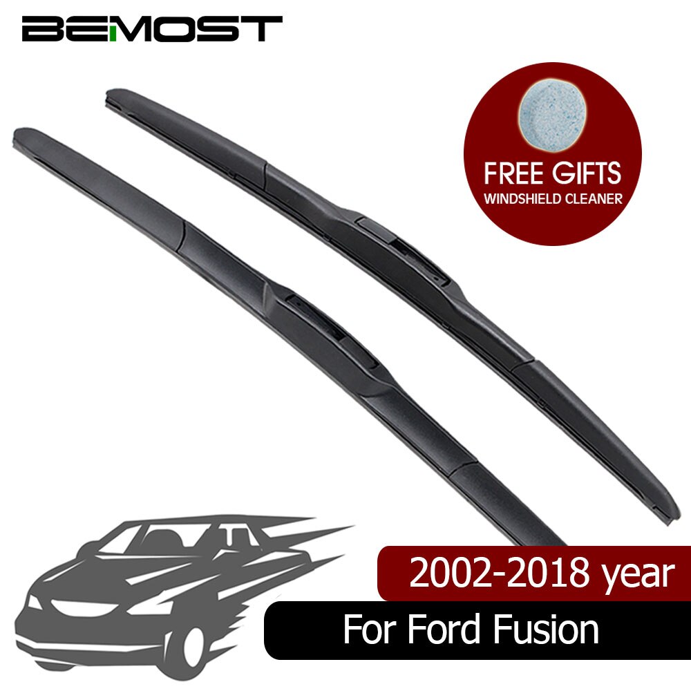 Bemost Auto Ruitenwisserbladen Rubber Voor Ford Fusion Europa/Usa Model Jaar 2002 Fit Pinch tab/U Haak Armen