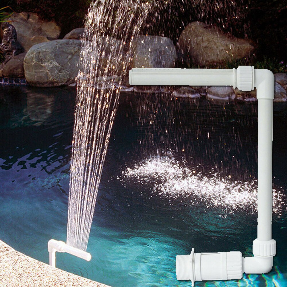 Waterfall Swimming Pool Blade Fountain Jets LED Lights Above Ground Adjustable