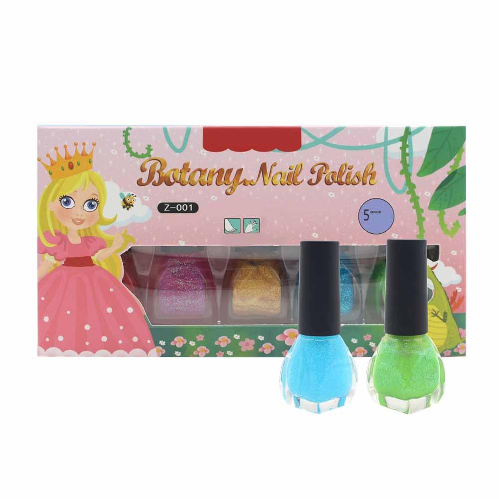 Children's Nail Sticker Makeup Set Washable Girl Nail Polish Nail Sticker Set Pretend Play Toys Children Girls Makeup Toy: Red