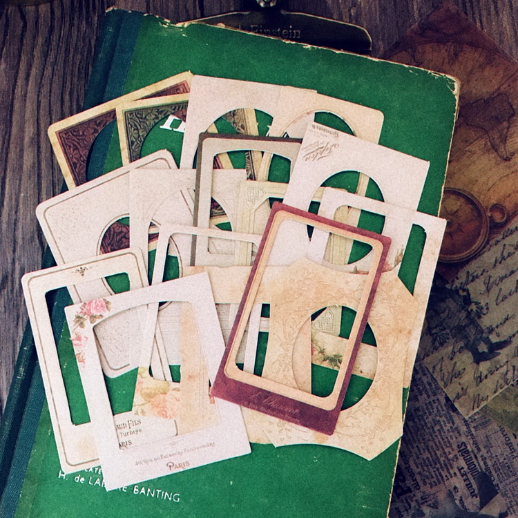 Marco de fotos Vintage, papel de fondo, cuaderno de recortes, planificador diario, papel decorativo para manualidades DIY