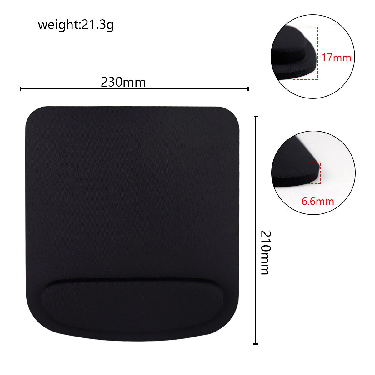 Muismat Comfortabele muismat Zachte ergonomische muismat Pols Antislip Polssteun Ondersteuningsmat Computermuismat voor laptop PC: WHITE