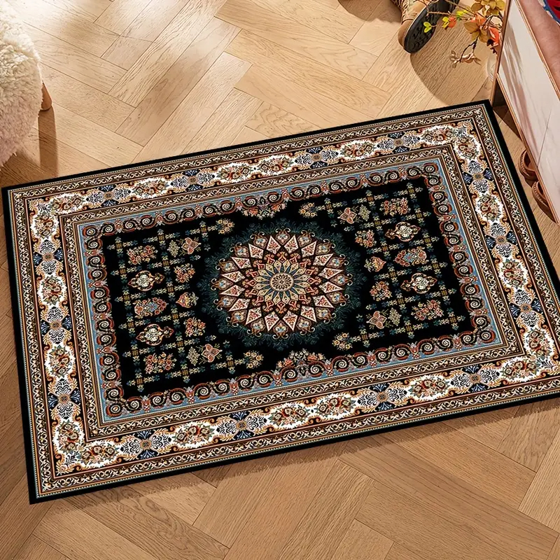 VIKAMA Retro Perzische stijl tapijt, duurzaam en wasbaar, toegangsdeurmat, badkamer- en slaapkamereingangmat, woondecoratie