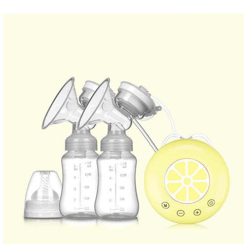 Electric Breast Pump Pumps Puller Suckers Sucker Tire Lait Mothers' Milk Feeding Accessories Humalastor For Office Lady: Lemon